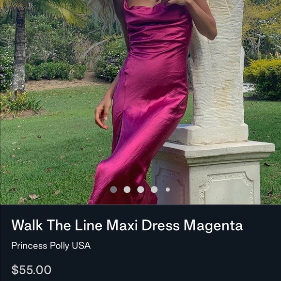 Princess Polly LIONESS Silk slit dress - Picture 11 of 16